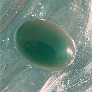 New May Birthstone Green Chalcedony Oval Cabochon Loose Gemstone